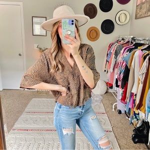 Whimsy + Row Cheetah Print Taylr Top